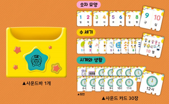 뽀롱뽀롱 뽀로로  숫자 동요 사운드 카드